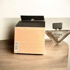 Prada Amber Perfume with Black Cap and Peach Box